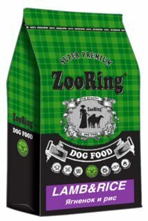 ZOORING Adult Dog Lamb сухой корм для взрослых чувствительных собак склонных к аллергии Средних / Крупных пород ЯГНЕНОК / РИС (10кг)